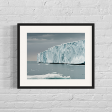Load image into Gallery viewer, framed image of the massive glacier ice walls at Nordaustlandet