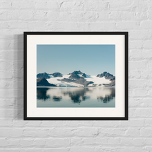 Load image into Gallery viewer, framed image of a Barren moutain island in Svalbard Norway