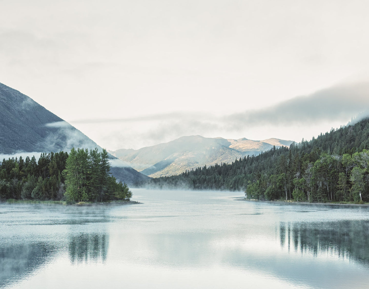 morning mist at Chilko Lake
