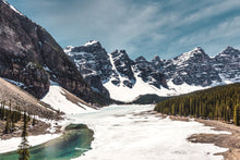Load image into Gallery viewer, winter image of moraine lake in canada
